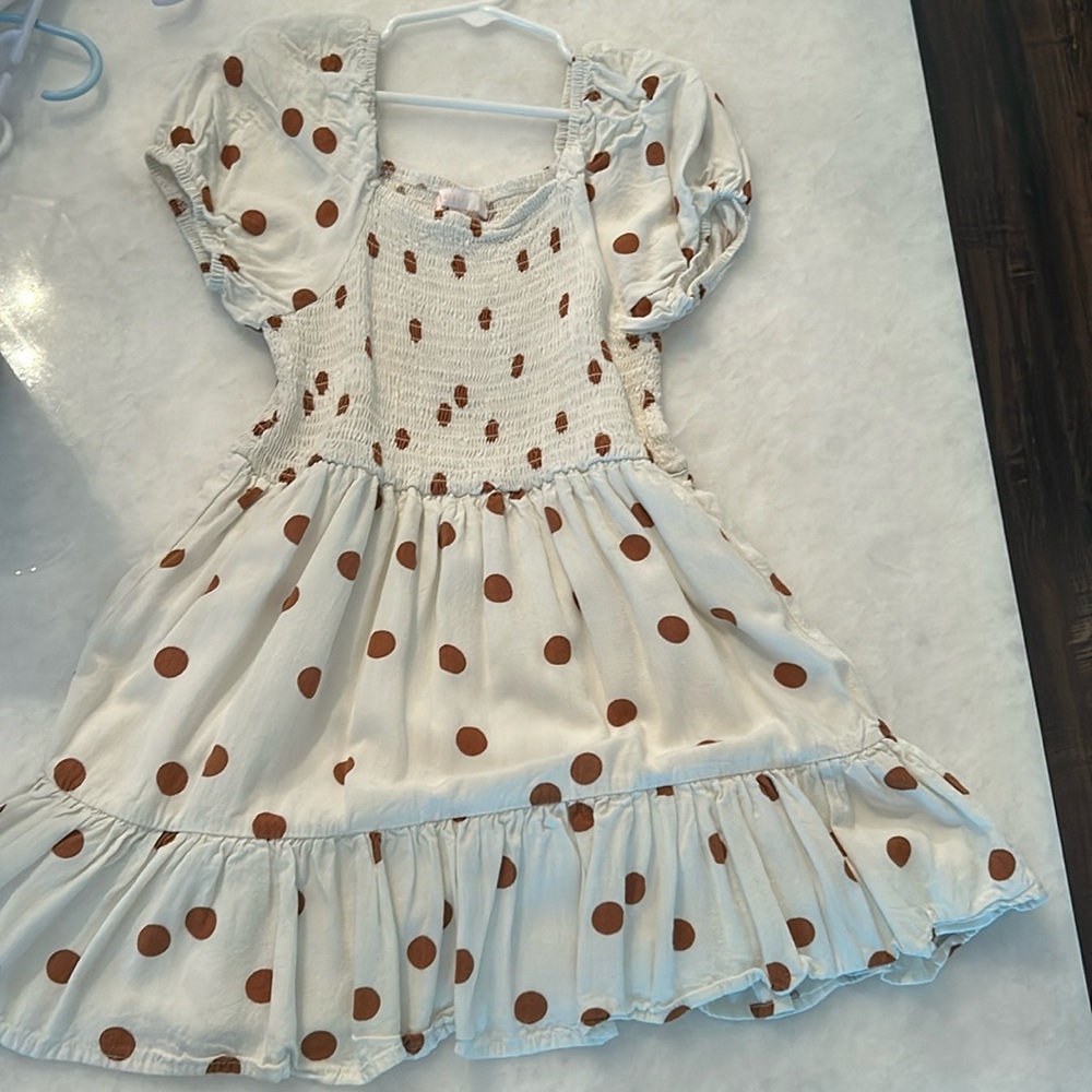 Polka dot ruffle dress